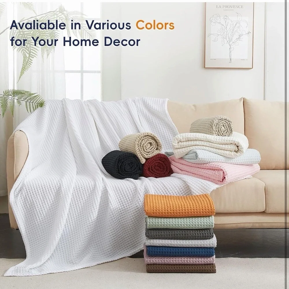 Lightweight Waffle Weave Blanket Queen Size, Queen(90